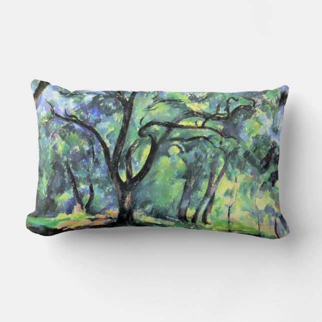 Paul Cezanne painting, Forest, Lumbar Cushion (Front)