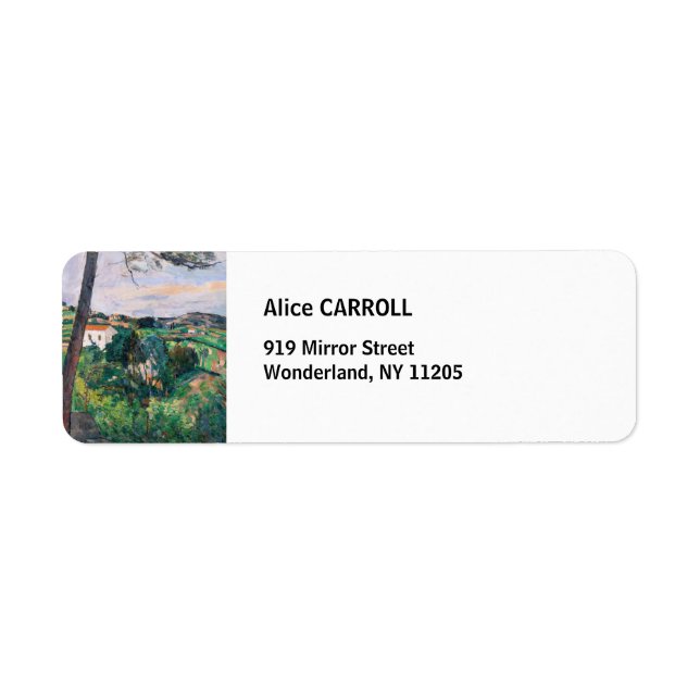 Paul Cezanne - Pine tree at Estaque Return Address Label (Front)