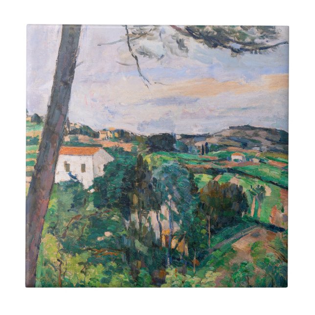 Paul Cezanne - Pine tree at L'Estaque Ceramic Tile (Front)