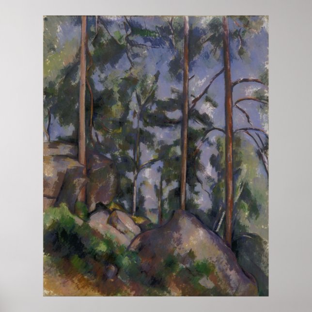 Paul Cézanne - Pines and Rocks Poster (Front)