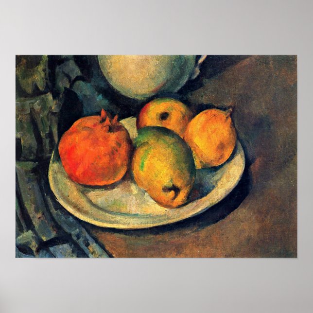 Paul Cezanne - Pomegranate and Pears Still Life Poster (Front)