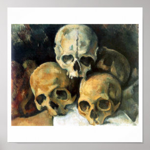 Paul Cézanne, Pyramid of Skulls 1901 fine art Poster