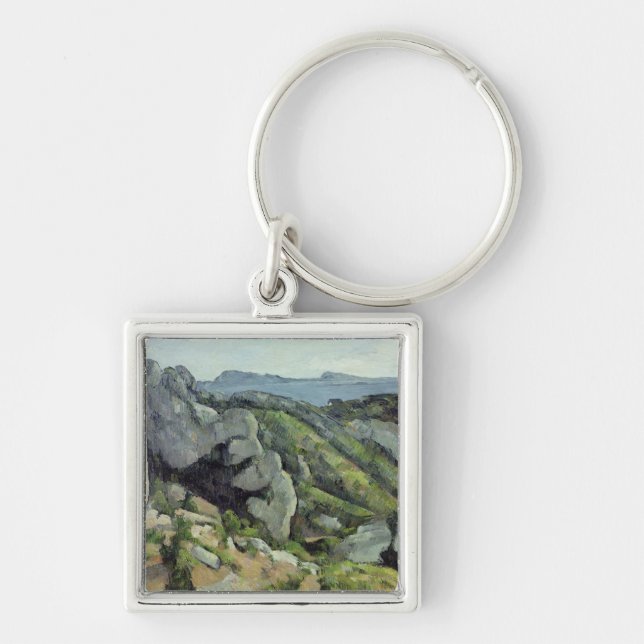 Paul Cezanne | Rocks at L'Estaque, 1879-82 Key Ring (Front)