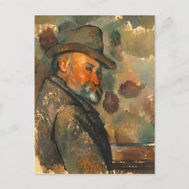 Paul Cezanne- Self-Portrait in a Felt Hat Postcard (Front)