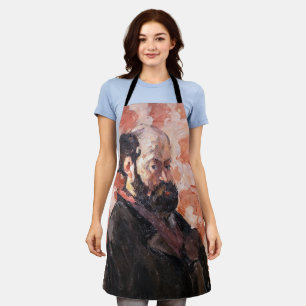 Paul Cezanne - Self-portrait with pink background Apron