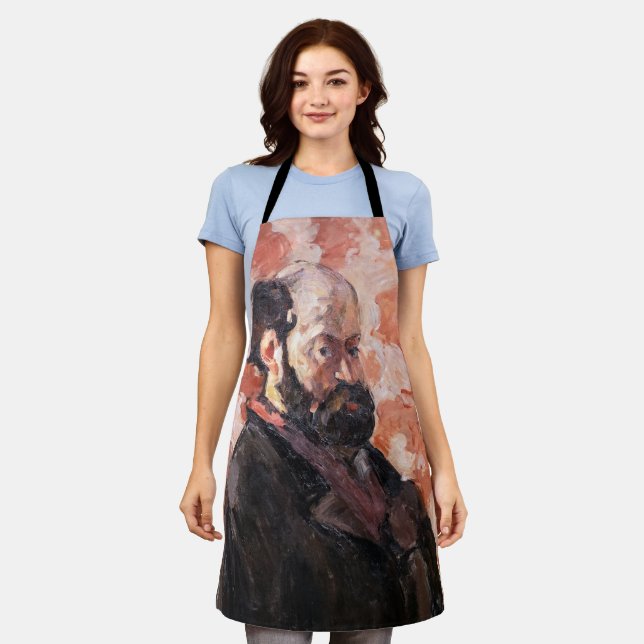 Paul Cezanne - Self-portrait with pink background Apron (Worn)