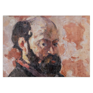 Paul Cezanne - Self-portrait with pink background Cutting Board