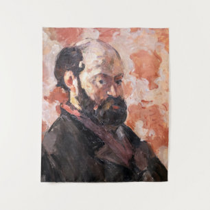 Paul Cezanne - Self-portrait with pink background Tapestry