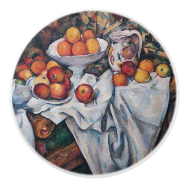 Paul Cezanne - Still Life, Apples and Oranges Ceramic Knob (Front)