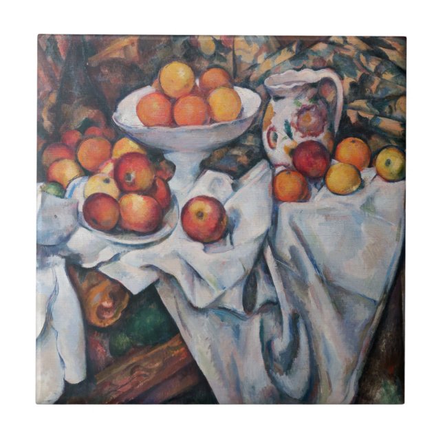 Paul Cezanne - Still Life, Apples and Oranges Ceramic Tile (Front)