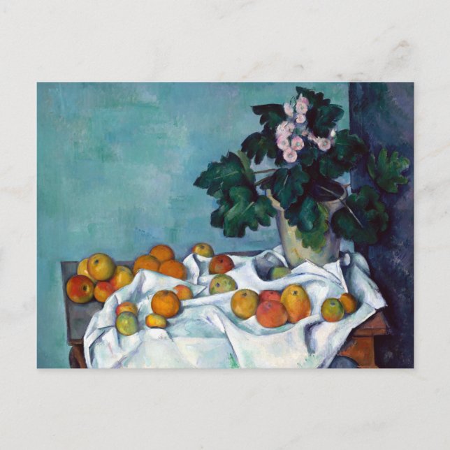 Paul Cezanne Still Life Apples and Primroses Postcard (Front)
