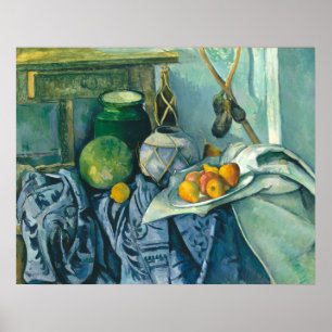 Paul Cezanne Still Life Ginger Jar and Eggplant Poster
