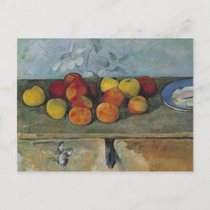 Paul Cezanne Still life of apples and biscuits Postcard