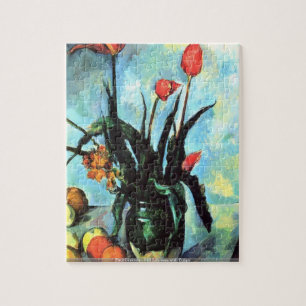 Paul Cezanne - Still Life vase with Tulips Jigsaw Puzzle