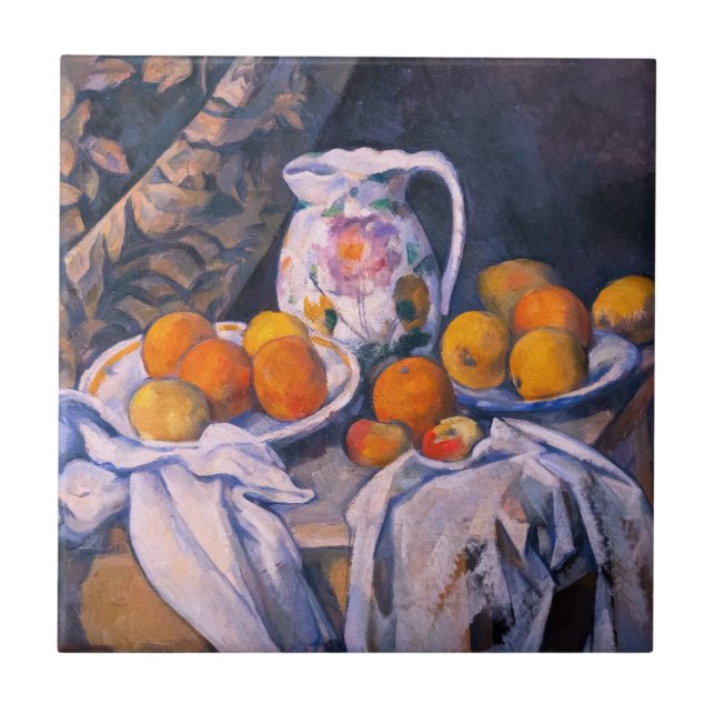 Paul Cezanne - Still Life with a Curtain Ceramic Tile (Front)