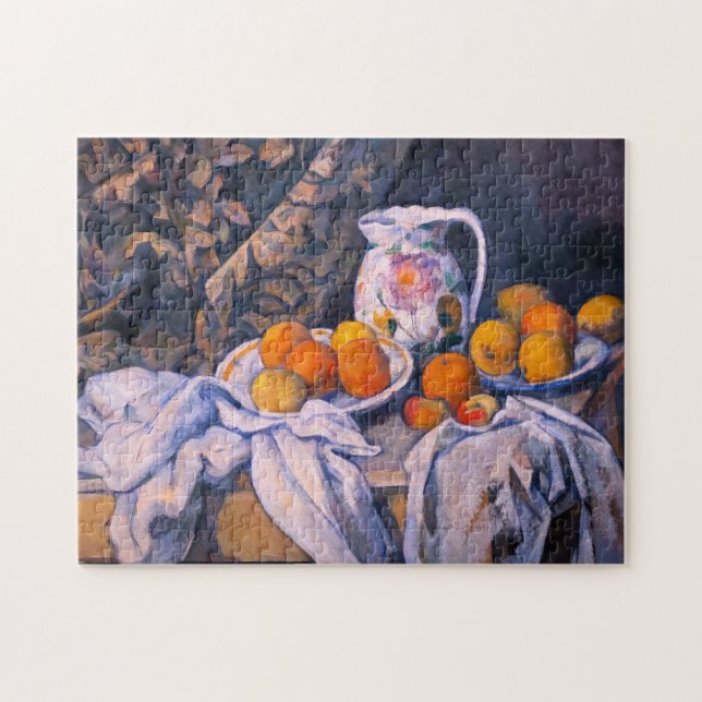 Paul Cezanne - Still Life with a Curtain Jigsaw Puzzle (Horizontal)