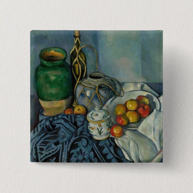 Paul Cezanne - Still Life with Apples 15 Cm Square Badge (Front)