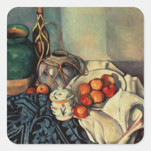 Paul Cezanne   Still Life with Apples, 1893-94 Square Sticker