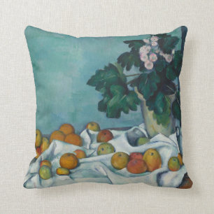 Paul Cezanne Still Life with Apples and a Pot of Cushion