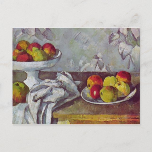 Paul Cezanne-Still life with apples and fruit bowl Postcard (Front)