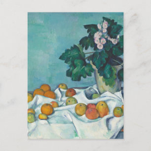 Paul Cézanne Still Life with Apples and Primroses Postcard
