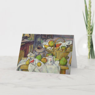Paul Cezanne Still life with basket, 1888-90 Card