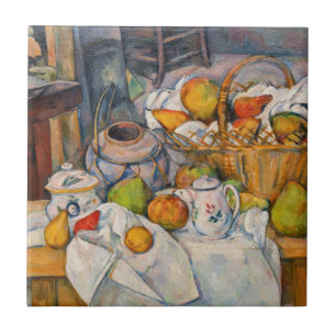 Paul Cezanne - Still Life with Basket Ceramic Tile