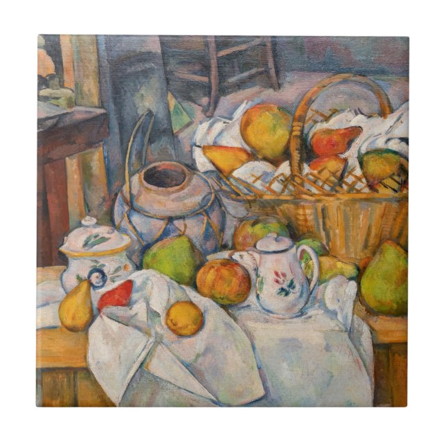 Paul Cezanne - Still Life with Basket Ceramic Tile (Front)