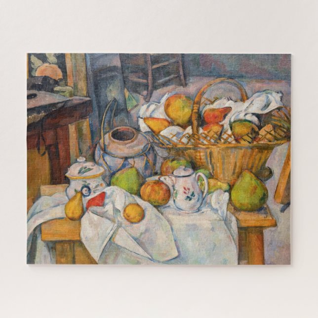 Paul Cezanne - Still Life with Basket Jigsaw Puzzle (Horizontal)
