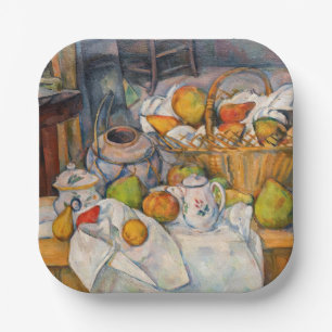 Paul Cezanne - Still Life with Basket Paper Plate