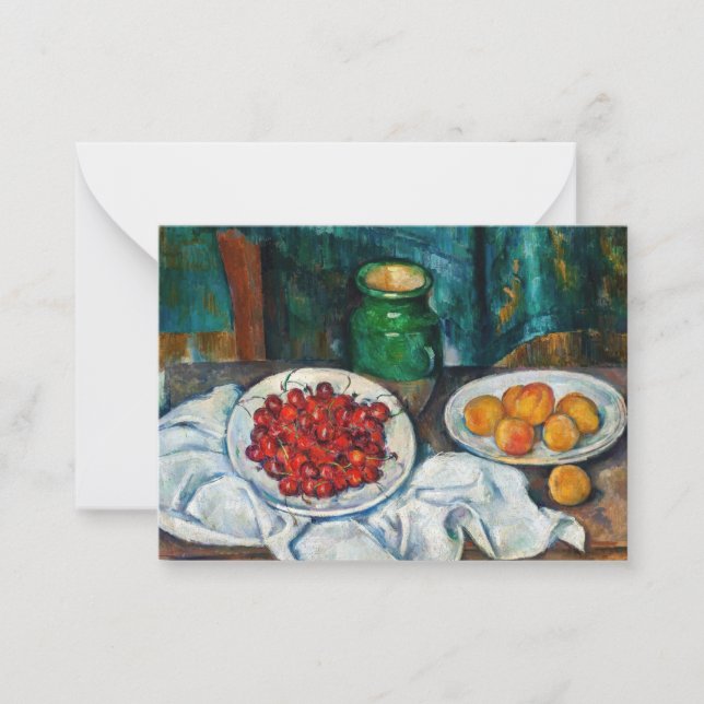 Paul Cezanne - Still Life with Cherries and Peachs Card (Front)
