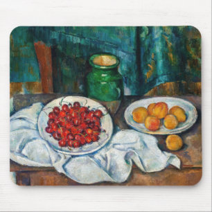 Paul Cezanne - Still Life with Cherries and Peachs Mouse Pad
