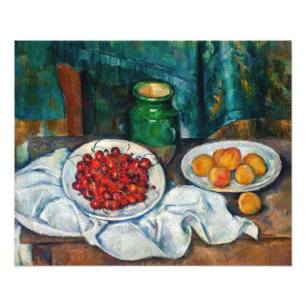 Paul Cezanne - Still Life with Cherries and Peachs Photo Print