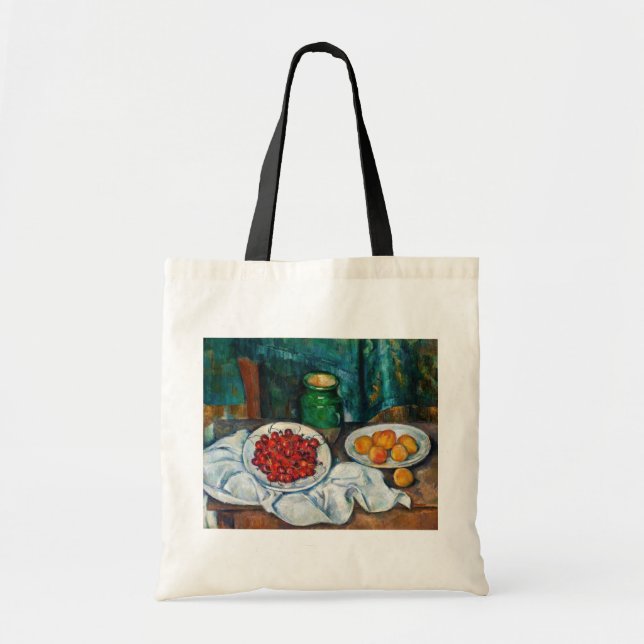 Paul Cezanne - Still Life with Cherries and Peachs Tote Bag (Front)