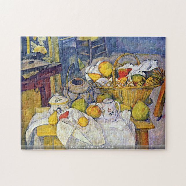 Paul Cezanne - Still Life with Fruit Basket Jigsaw Puzzle (Horizontal)