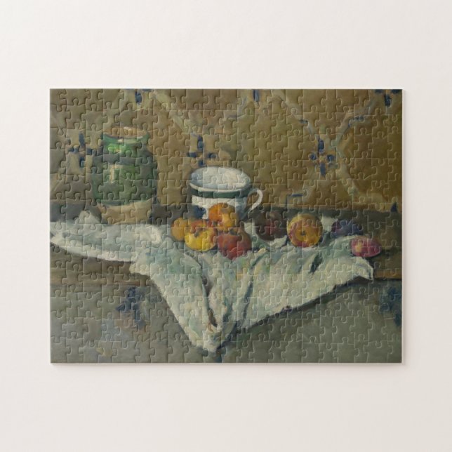 Paul Cezanne | Still Life with Jar, Cup, and Apple Jigsaw Puzzle (Horizontal)