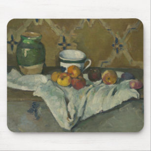 Paul Cezanne - Still Life with Jar, Cup, and Apple Mouse Pad