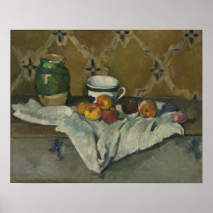 Paul Cezanne   Still Life with Jar, Cup, and Apple Poster