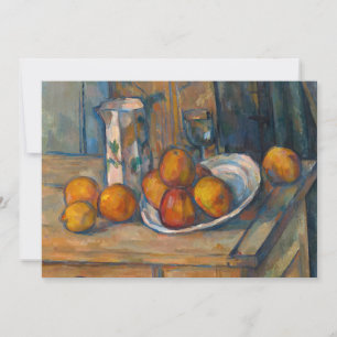 Paul Cezanne - Still Life with Milk Jug and Fruits Invitation