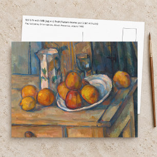 Paul Cezanne - Still Life with Milk Jug and Fruits Postcard