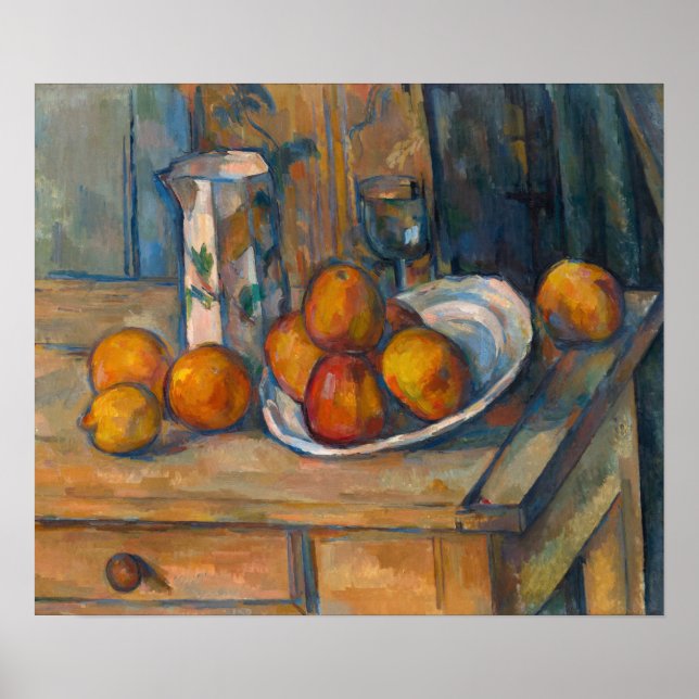 Paul Cezanne - Still Life with Milk Jug and Fruits Poster (Front)