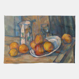 Paul Cezanne - Still Life with Milk Jug and Fruits Tea Towel