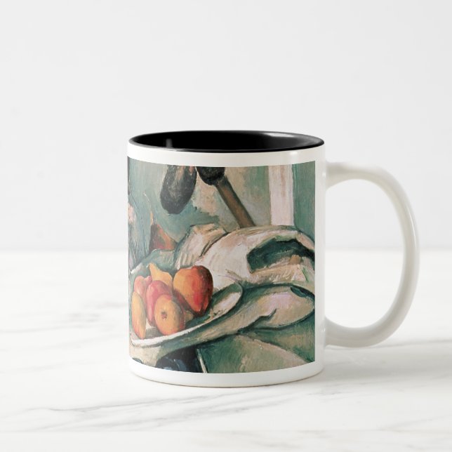 Paul Cezanne | Still Life with Pitcher and Aubergi Two-Tone Coffee Mug (Right)
