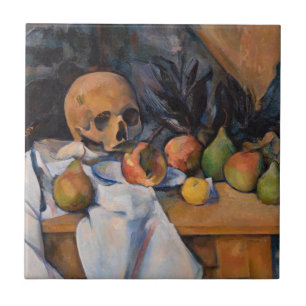 Paul Cezanne - Still Life with Skull Ceramic Tile