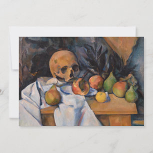 Paul Cezanne - Still Life with Skull  Invitation