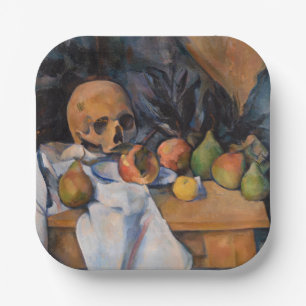 Paul Cezanne - Still Life with Skull Paper Plate