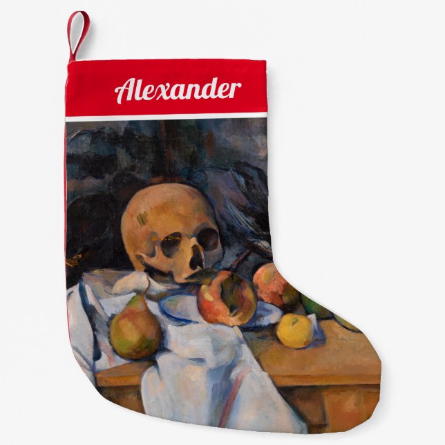 Paul Cezanne - Still Life with Skull Small Christmas Stocking (Front)