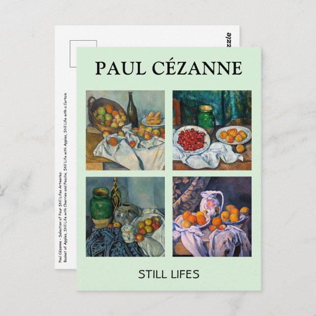 Paul Cezanne  - Still Lifes Masterpieces Selection Postcard (Front/Back)