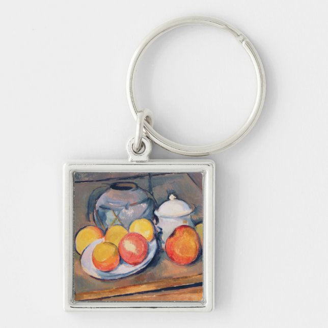 Paul Cezanne | Straw-covered vase Key Ring (Front)
