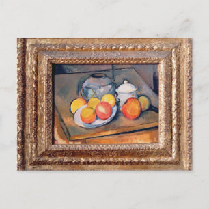Paul Cezanne   Straw-covered vase, sugar bowl and  Postcard